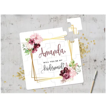 

Custom Wedding Puzzle Card Will You Be My Bridesmaid Puzzle Card Wedding Gift Favor Puzzle Card Maid Of Honor
