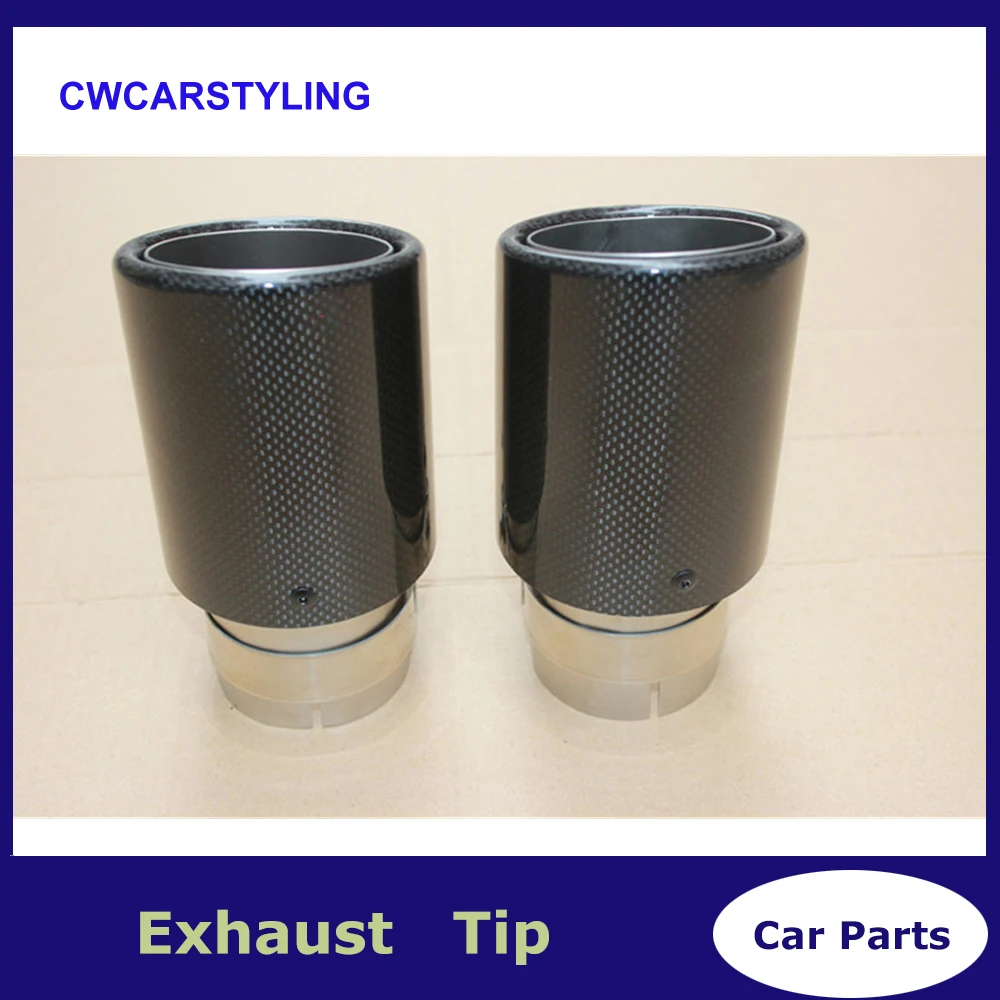 

Glossy Ak exhaust car car-styling pipe muffler tip carbon fiber Sfor BMW for Volkswagen for Benz (1PCS)