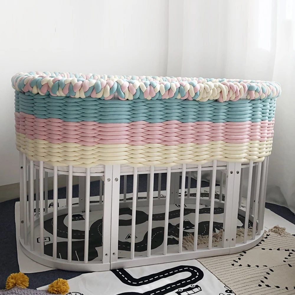 DIY 25 м детский бампер кровать коса узел Подушка для младенца Bebe защита кроватки