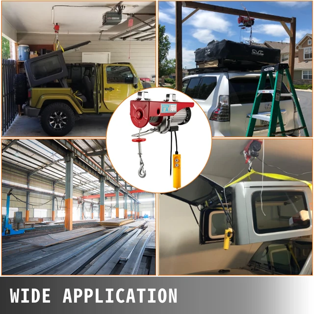 Vevor 880 Font 400 Kg Elektromos Emelő Daru Új Hordozható Felső Garázs Csörlő Vezetékes Távirányítóval És Korlátozó Kapcsolóval - Image 2