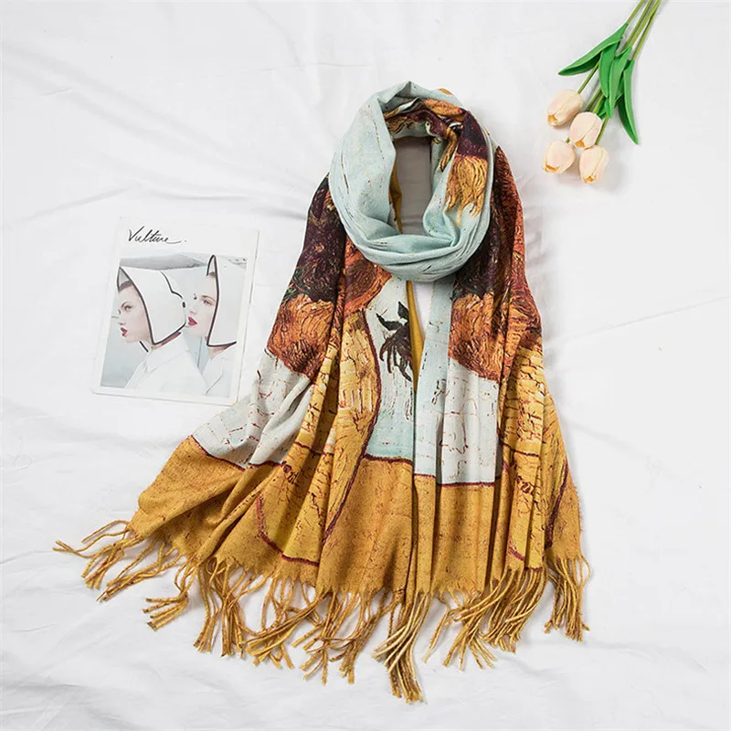 Etole écharpe châle scarf 100 % pashmina uni de qualité JAUNE DORE top