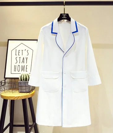 Beautician beauty salon work clothes female white lab coat tattoo artist micro-repair skin management dentist clothes