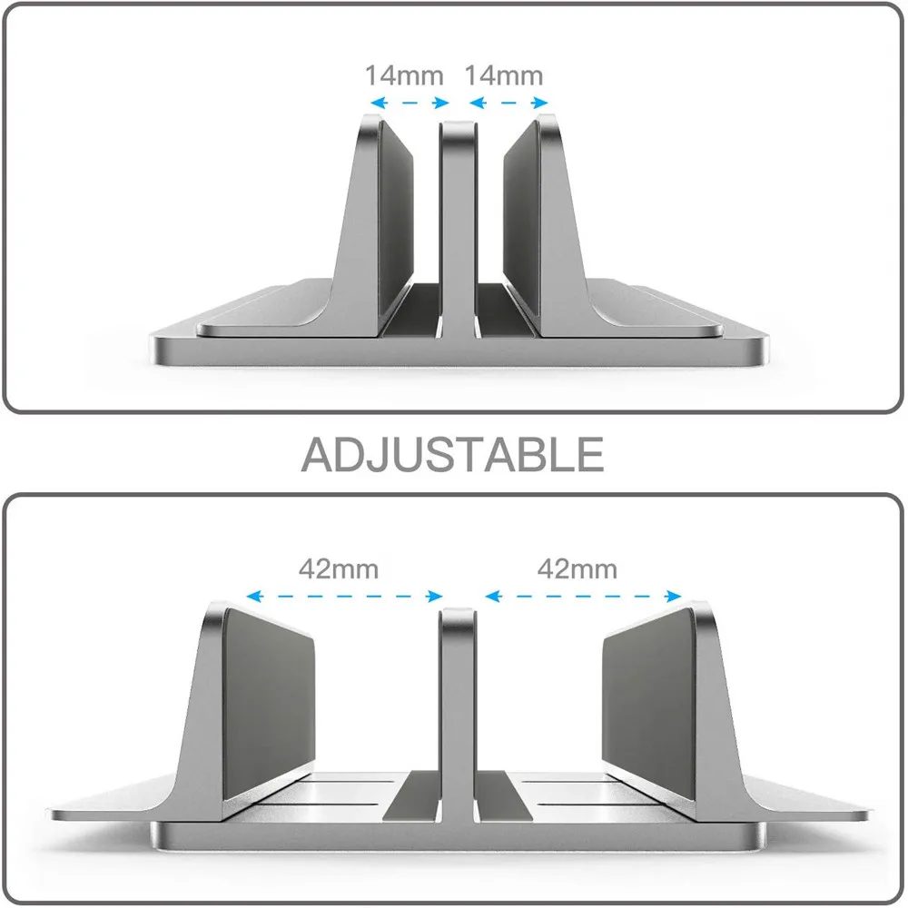 Double storage vertical notebook books computer aluminum bracket base desktop double card cooling storage bracket (5)