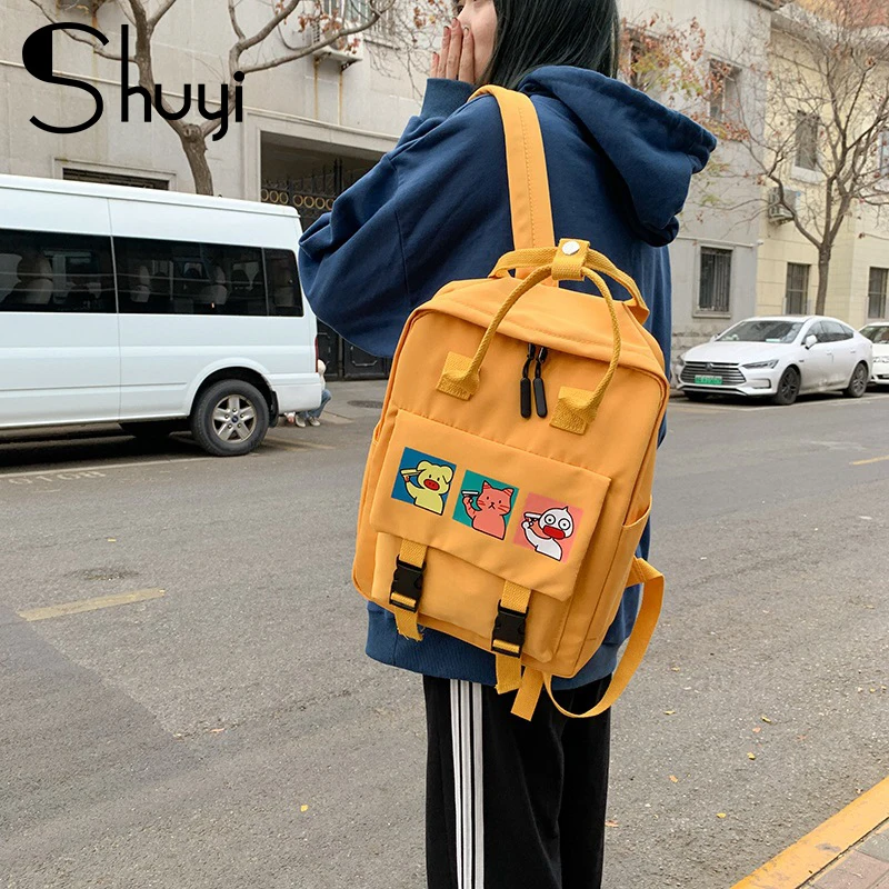 

Cute School Backpacks Women Waterproof Backpack for Teenage Girl Nylon Lovely Cartoon Daily Travel Softback Mochila Escolar 2020