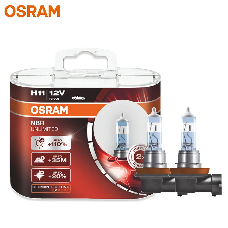 Osram H7 H11 H4 H1 H3 Hb3 Hb4 Night Breaker Unlimited 12v Bright White Car  Headlight Genuine Halogen Lamp 3600k 55w (pair) - Car Headlight Bulbs(halogen)  - AliExpress