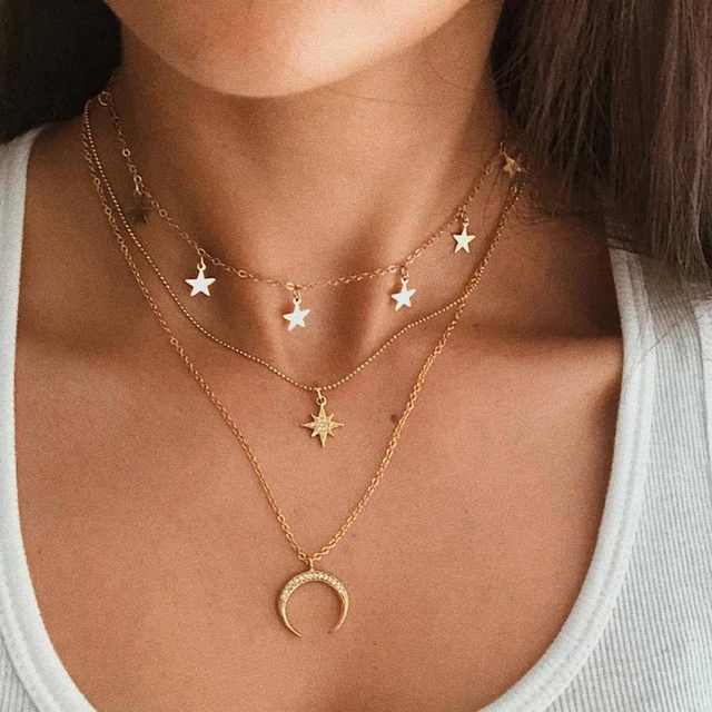  Yheakne Boho Layered Disc Lock Necklace Gold Lock Pendant  Necklace Vintage Coin Necklace Chain Geometric Circle Necklace Chain  Jewelry for Women and Girls : Clothing, Shoes & Jewelry