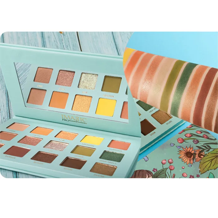 Childhood Theme 15 Colors Eyeshadow Palette Pearlescent Polarized Matte Long Lasting Eye Shadow OR88