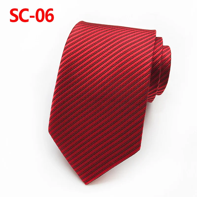 Necktie Высокое качество, Мужской Жаккардовый тканый полосатый Свадебный костюм, праздничная вечеринка, узкий галстук на шею, аксессуар 8 см, Шелковый деловой галстук, галстук - Цвет: Necktie