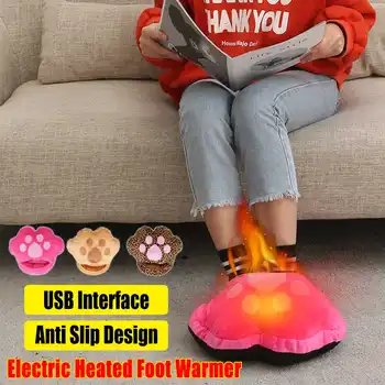 

Bear's paw shape USB Electric Foot Heater-Heated Massager Feet Heating Warmer Pad Winter Warm Mat Heat Foot Warm