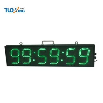 Online 6 Inch 6 Digits Led Sports Timing Digital Clock Countdown Timer With Green Light