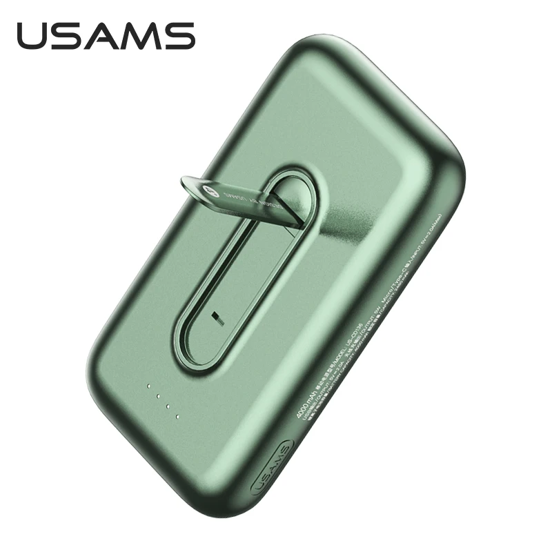 USAMS Wireless Charging Power Bank With Holder Type C Micro External Battery Charger Powerbank For Iphone Huawei Mate 30 Xiaomi USAMS Wireless Charging Power Bank With Holder Type C Micro External Battery Charger Powerbank For Iphone Huawei Mate 30 Xiaomi