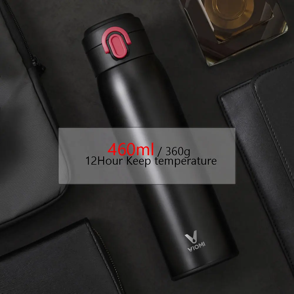 Xiaomi Vacuum Cup Mijia VIOMI 300ml / 460ml Flask Water Bottle Teacups Thermos Portable Outdoor Sports Cups and Mugs - Комплект: Steel 460ml