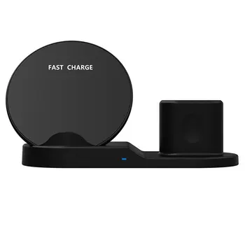 

3 In 1 Watch Earphone Desktop Induction Quick Charge Charging Station Pad Wireless Charger Multifunctional Qi for Apple X