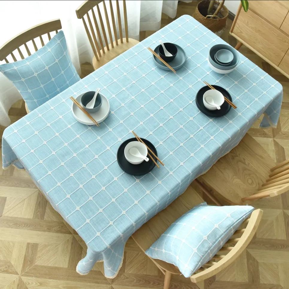 

Cotton and Linen Rectangle Tablecloth Christmas Table Cover Decorations Home Hotel Dinner Table Cloth Waterproof Table Cover 1Pc