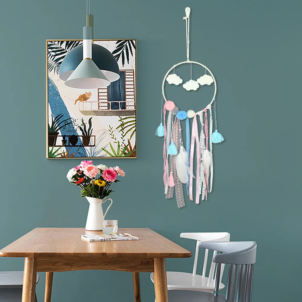 INS Hipster Creative Dreamcatcher Cloud Hanging Decoration GIRL'S Room Decoration Clouds And Month Wind Chime Pendant Dreamcatch