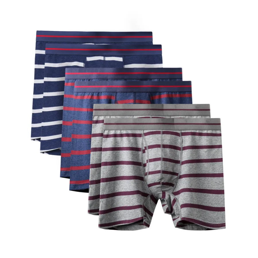 6Pcs A2388 Mix B32 6 шт./партия качественные брендовые новые хлопковые мужские Длинные боксеры шорты мужские трусы мужские модные сексуальные трусики большие размеры для мужчин нижнее белье 3XL - Цвет: 6Pcs A2388 Mix B32