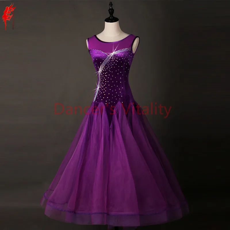 Women ballroom dancing clothing sexy mesh sleeveless ballroom dance dress for girls dance dress wear S-6XL