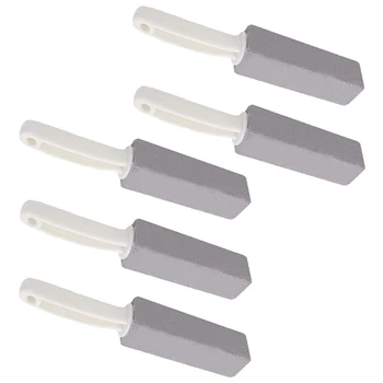 

BEAU-5Pcs Pumice Cleaning Stone with Handle Toilet Bowl Cleaning Brush Cleaner Hard Water Ring Remover