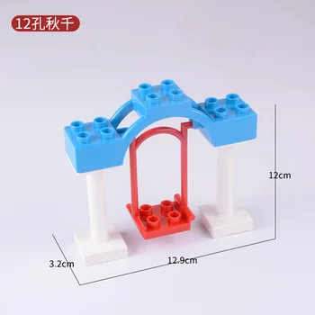 

Duplo Toys Big Size Swing Model Bricks DIY Building Blocks Educational Gift For Children Girls Toy Accessories With Duploed Sets