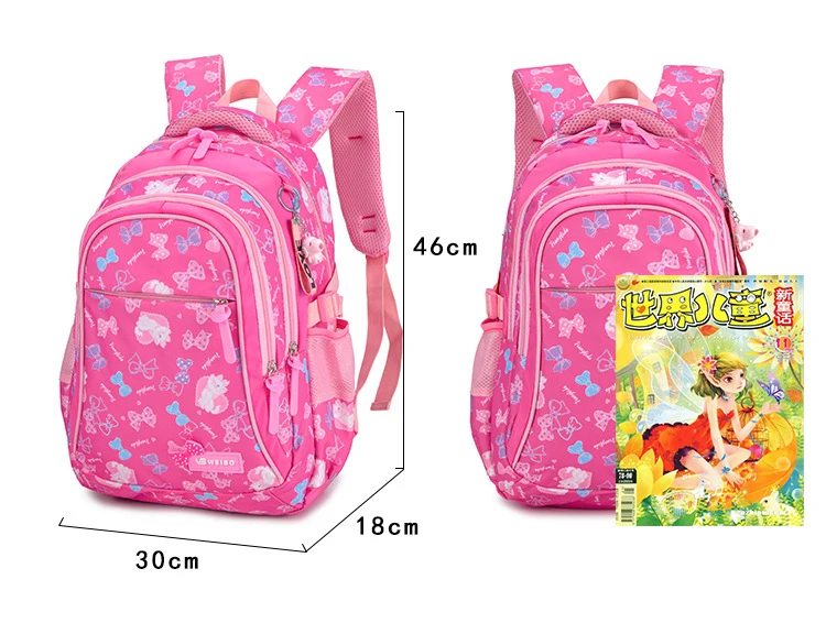 Beibaobao waterproof Children School Bags for Girls princess school Backpacks Kids Printing Backpacks set Schoolbag kids mochila