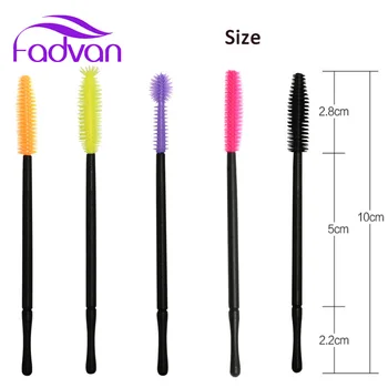 

50 Pcs/Pack Silicone Disposable Eyelash Brush Mascara Wand Applicator Spoolers Eye Lashes Cosmetic Brushes Set makeup tools