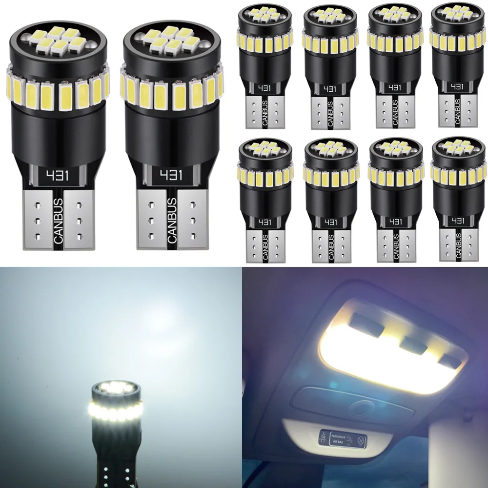 

Canbus Error Free T10 LED W5W Car Interior Light Bulb For VW Passat B5 B6 B7 Touareg Jetta Touran Bora Tiguan Caddy CC GTI MK7