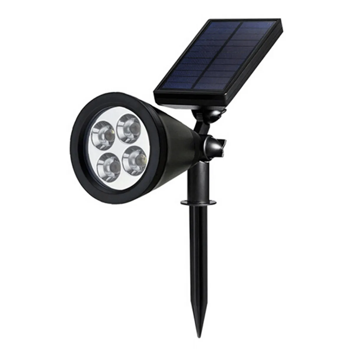 

Solar Spotlight 4led PIR Motion Sensor Outdoor Wall Light IP65 Waterproof Adjustable Solar Lights White for Tree Yard Garden
