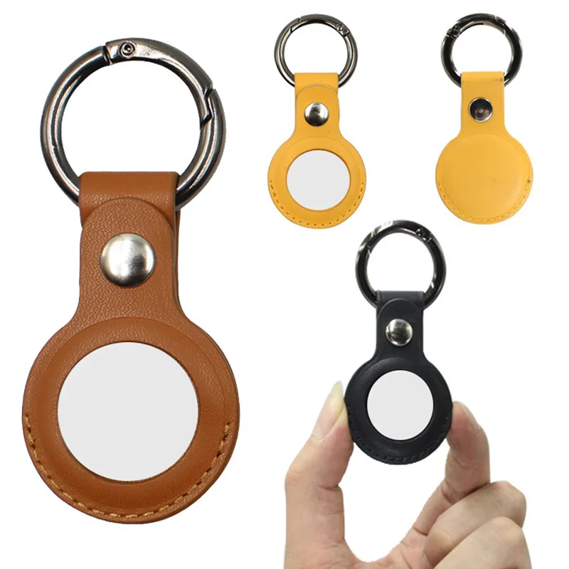 Protective Cover for AirTags Shockproof PU Leather Case Shell Location Tracker Protector AirTags Bluetooth Tracker Accessories