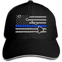 Мужская Wo Мужская Гавайская тонкая синяя линия флаг шляпа для гольфа бейсбольная кепка