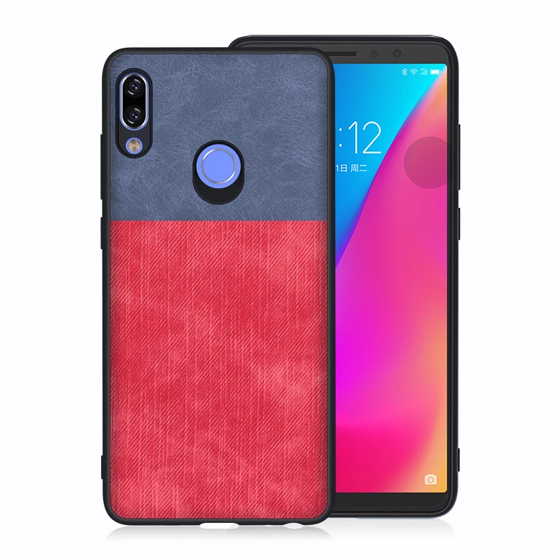 Blue Red Lenovo противоударный чехол на заднюю панель ковбойская ткань Защитный чехол подходит для lenovo Z6 Pro S5 Pro K5 Pro Чехол для телефона - Цвет: Blue Red