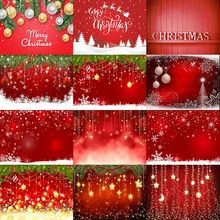 

Red Merry Christmas Photography Background Bokeh Happy New Year White Snowflake Winter Birthday Photo Backdrop Photoshoot Props