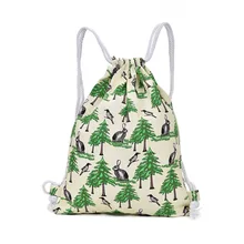 Рюкзак на шнурке Женская Холщовая Сумка Ulzzang Harajuku-стиль сумка на шнурке художественная Холщовая Сумка Женская сумка холст