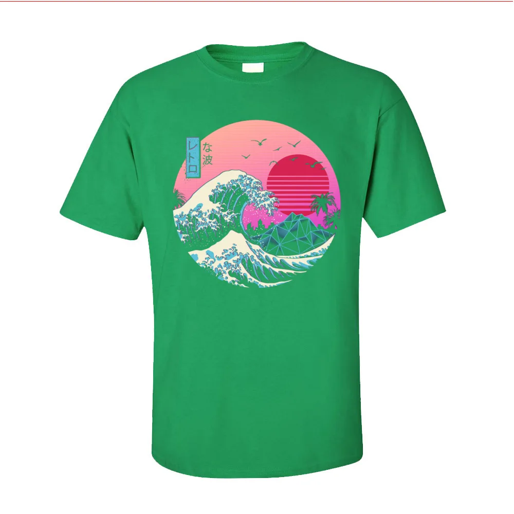 Vaporwave Graphic Tshirt Men Basic T-shirts O Neck Short