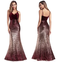 Русалка в пол вечернее платье сексуальное с v-образным вырезом на тонких бретелях блестящее платье для вечеринки