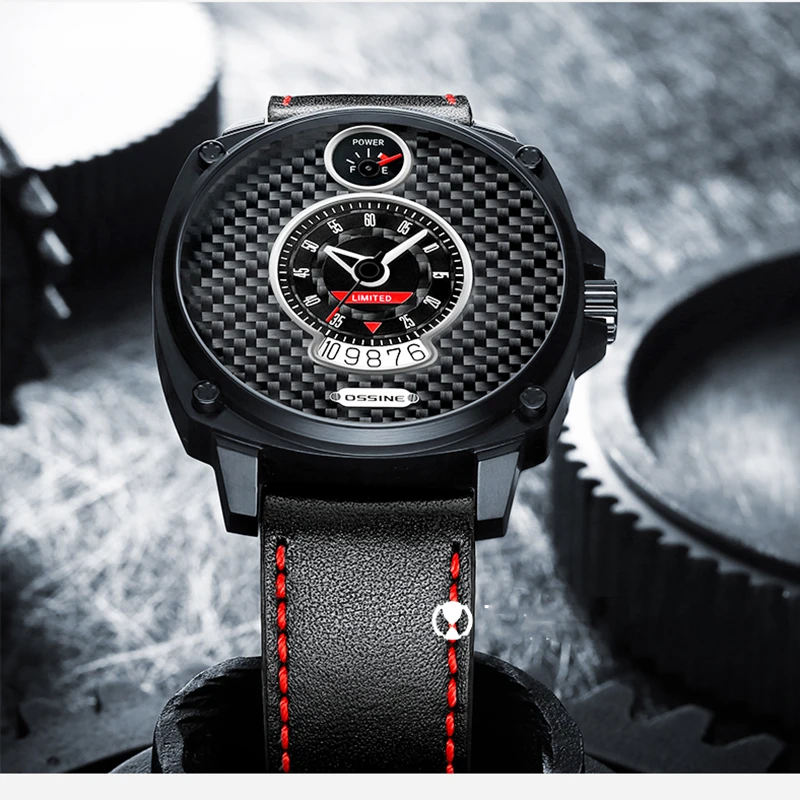 Новые спортивные часы с энергетическим дисплеем, квадратный большой циферблат, 50 метров, водонепроницаемые, сапфировые, для студентов, автоматические механические наручные часы