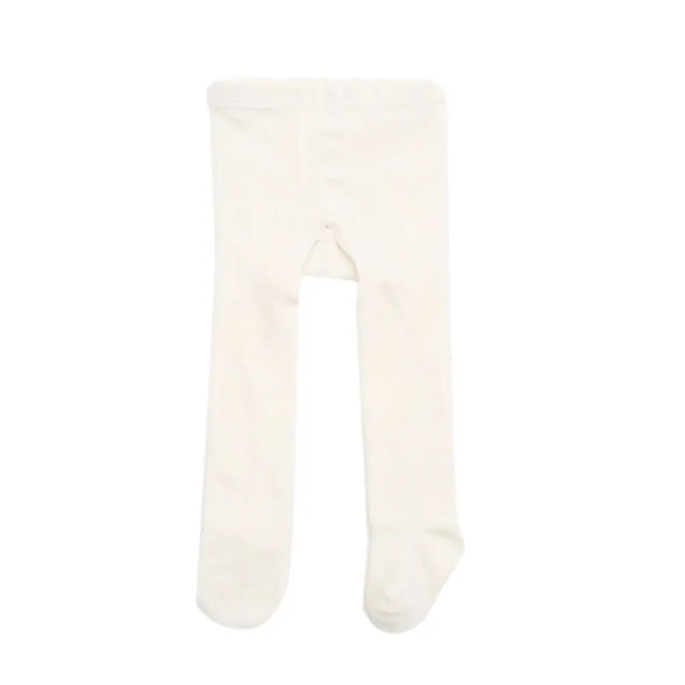 white M Теплые колготки из чистого хлопка для маленьких девочек, колготки, чулки, штаны, высокое качество - Цвет: white M