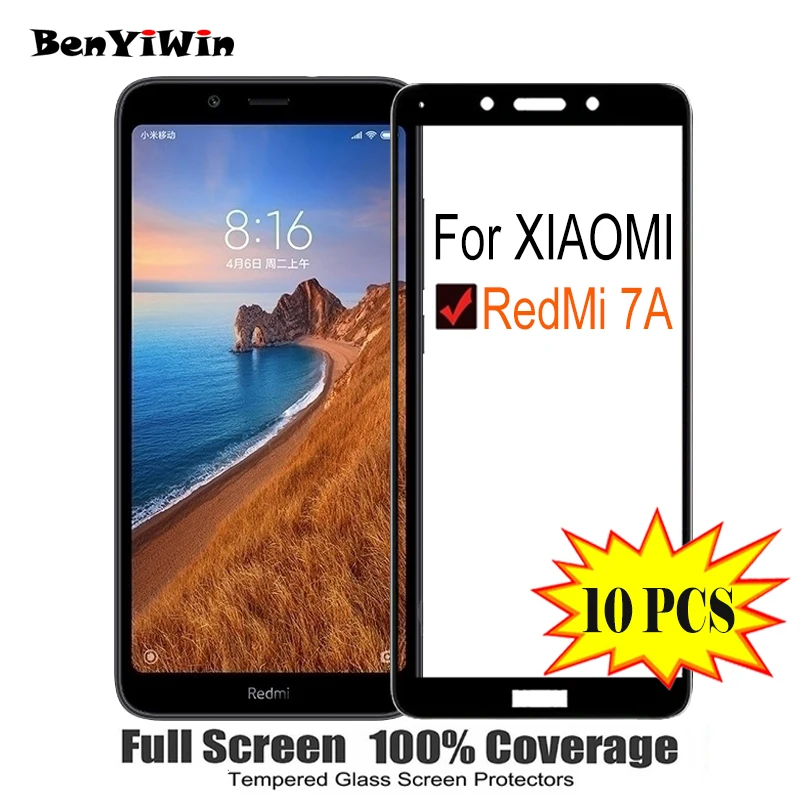 Защитная пленка для экрана из закаленного стекла полное покрытие XIAOMI Redmi 7A 9H