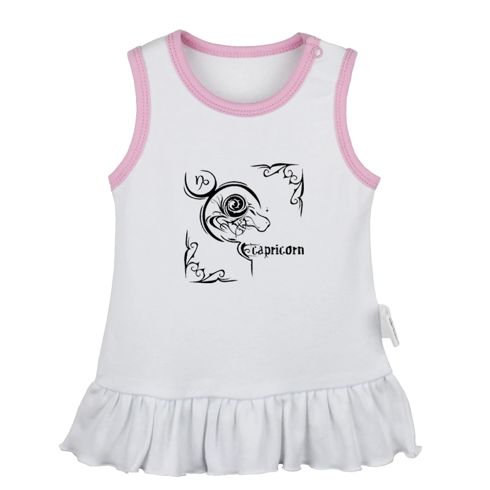 Robes Pour Bebes Filles Constellation De Capricorne Lion Balance Scorpion Taureau Vierge Nouveau Ne Sans Manches Vetements En Coton Pour Nourrissons Aliexpress