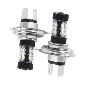 

2 Pieces H4 80W 2828 High Power Fog Light Driving DRL LED Bulb White