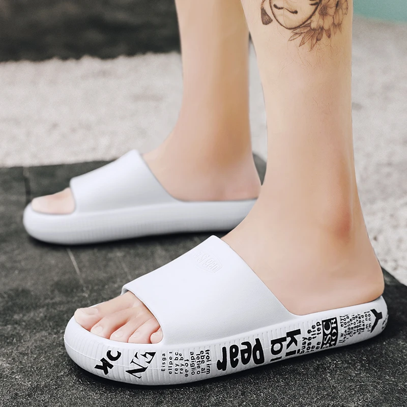 

Summer Men Women Slippers Quick Dry Indoor Slides Bathroom Flip Flops Massage Clogs Outdoor Garden Shoes Street Beach Slippers