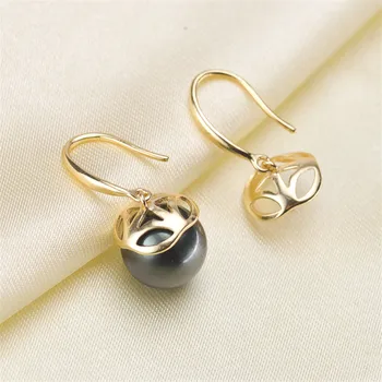 

Plated Silver Earrings Mountings Pearl Ear Wires Earrings Hook Findings Settings for DIY Stud Earrings Jewelry Making Findings