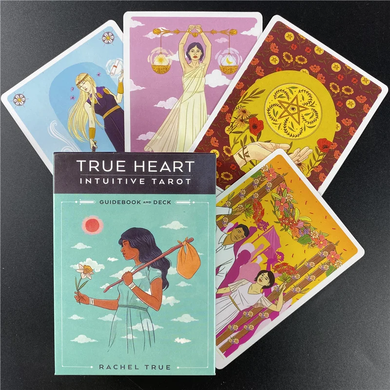 True Heart Intuitive Tarot Cards 2021 New Tarot For Beginners With Guidebook Card Game Board Game Exquisite And Guidebook factory made high quality hot sell oracle new witches 2022 tarot cards for beginners pdf guidebook support wholesale