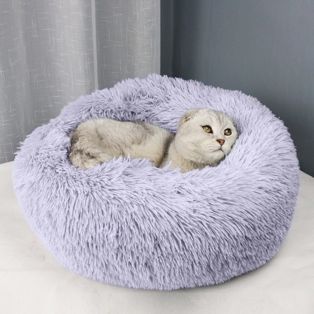 Super Soft Long Plush Cat Mat Pet Bed Dog Sofa Winter Mats House For Cat Plush Small Dog Nest Warm
