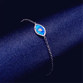

New Silver Bracelet Temperament Women's Wild Magic Eye Opal Bracelet Chain