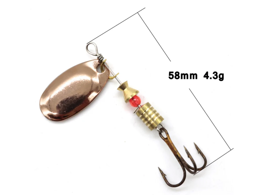 CASTFUN 10pcs/lot Fishing Spoon Lures Spinner Bait With Hook Tackle 3g-7g Fishing Wobbler Metal Baits artificial free box