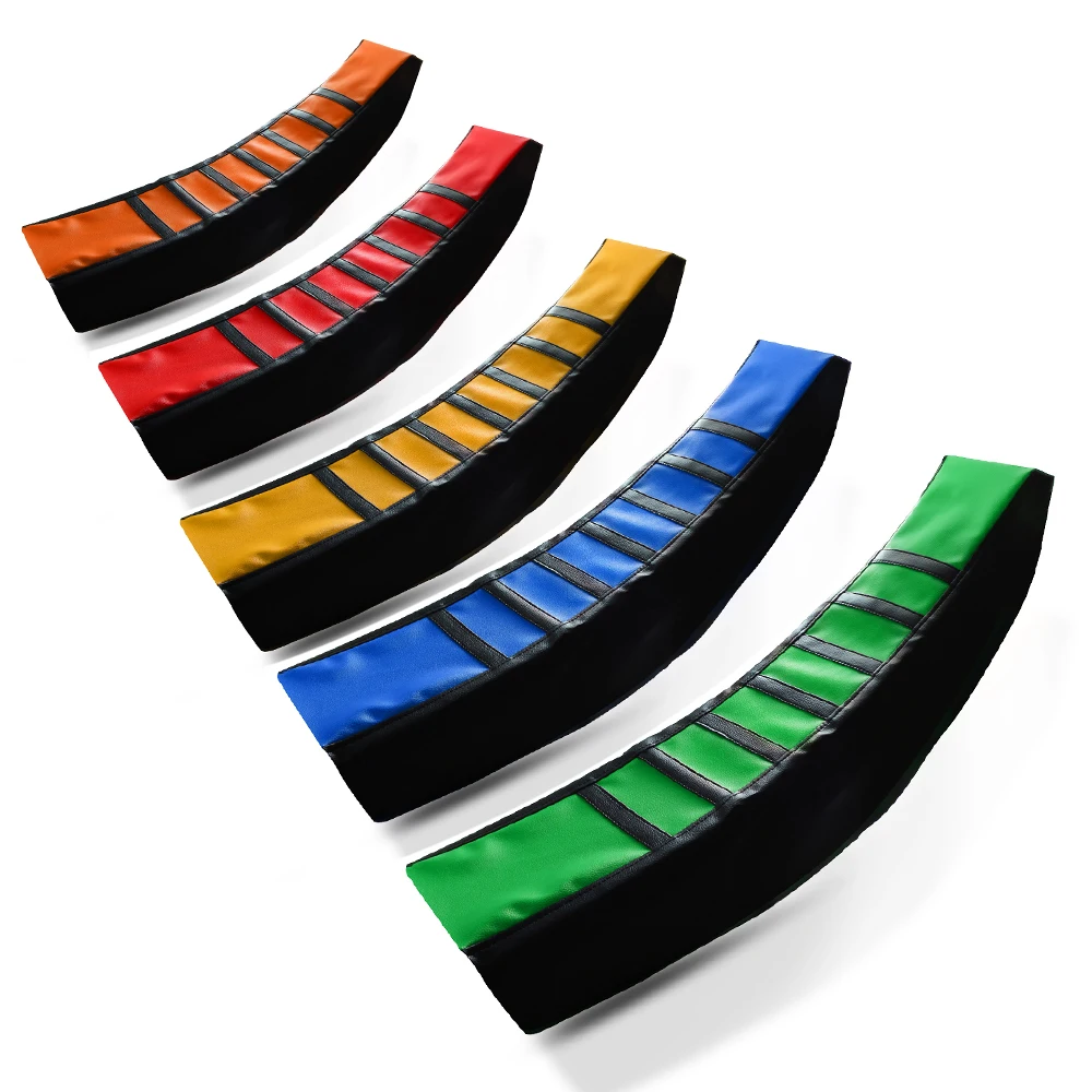 Universal Gripper Soft Motorcycle Seat Cover Rib Skin Rubber Dirt Bike Enduro For Suzuki V-Strom 650 1000 ABS TU250X DR200SE KTM
