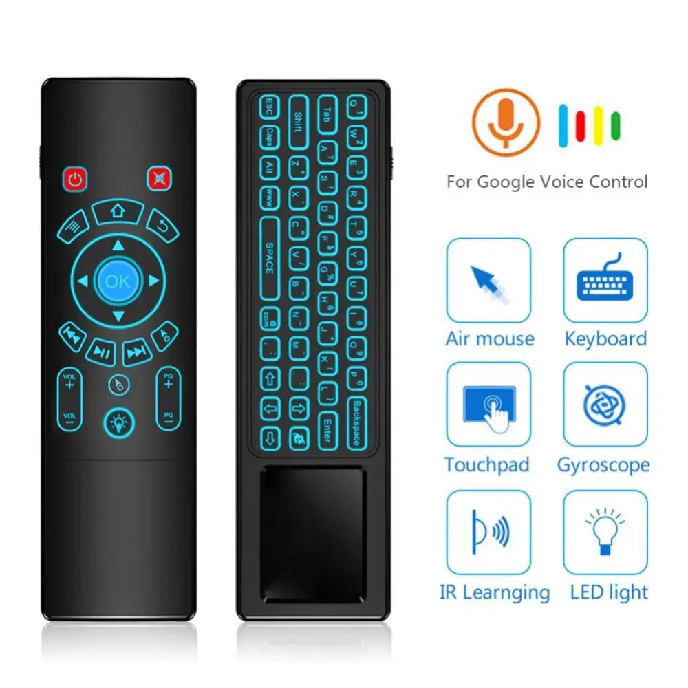 T6 Plus 2.4G Wireless Backlit Keyboard Remote Control for Android X96