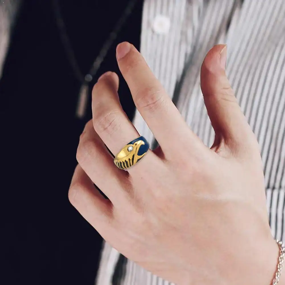 

1pcs New Retro Eagle Ring Creative Unisex Charm Jewelry Zircon Shiny For Male Ring Retro Ring Fashion Female Eagle And Gift I3X2
