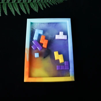 

Tetris Silicone Molds DIY Handcraft Resin Casting Molds For Home Decor Game play UV Epoxy Resin Tray Coaster Mold Kit