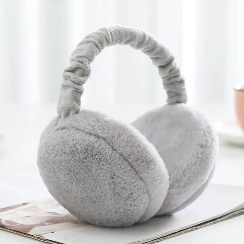 M04 Gray Новые меховые наушники Calymel, одноцветные женские наушники, осенние и зимние теплые и удобные, унисекс, для катания на лыжах, милые наушники - Цвет: M04 Gray